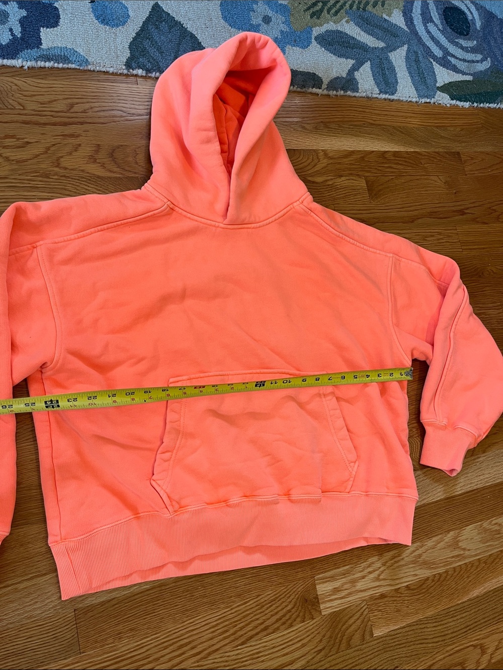 Free People Movement A Cut Above Flocked Buti Logo Hoodie Size Medium NWOT - Picture 7 of 15